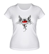 Женская футболка Сердце с крыльями