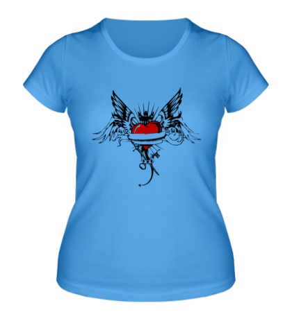 Женская футболка «Сердце с крыльями»