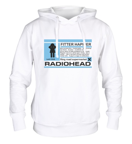 Толстовка с капюшоном «Radiohead Fitter Happier»