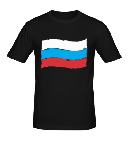 Мужская футболка Российский флаг
