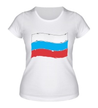 Женская футболка Российский флаг