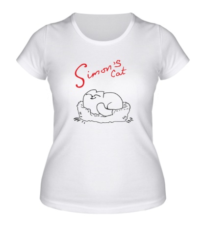 Женская футболка Simons Cat Sleep