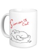 Керамическая кружка «Simons Cat Sleep» - Фото 1