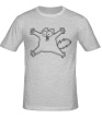 Мужская футболка «Испуганный Simons Cat» - Фото 1