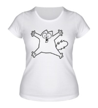Женская футболка Испуганный Simons Cat