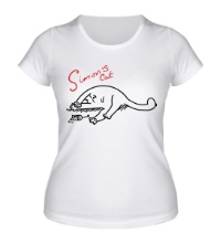 Женская футболка Simons Cat и мышка