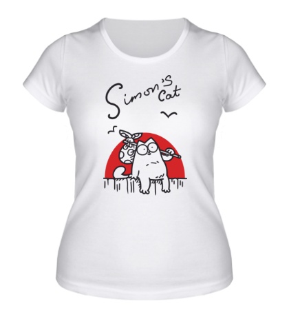 Женская футболка Simons Cat Story
