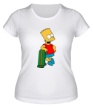 Женская футболка «Барт со скейтом» - Фото 1