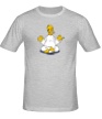 Мужская футболка «Медитация Гомера» - Фото 1