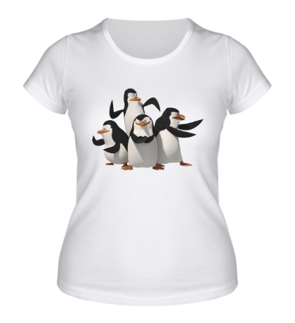 Женская футболка Пингвины Мадагаскара