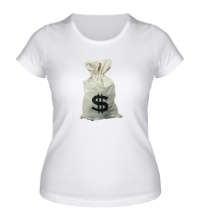 Женская футболка Мешок долларов