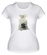 Женская футболка «Мешок долларов» - Фото 1