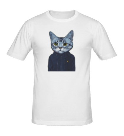 Мужская футболка «Спортивный кот»
