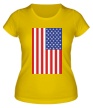 Женская футболка «Американский флаг» - Фото 1