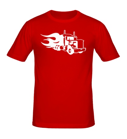 Мужская футболка Flame truck