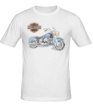 Мужская футболка «Мотоцикл Харлей» - Фото 1
