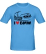 Мужская футболка «I love BMW» - Фото 1