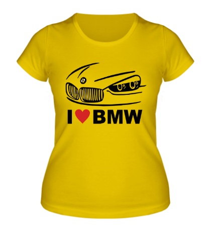 Женская футболка «I love BMW»