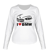 Женский лонгслив I love BMW