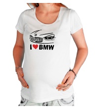 Футболка для беременной I love BMW