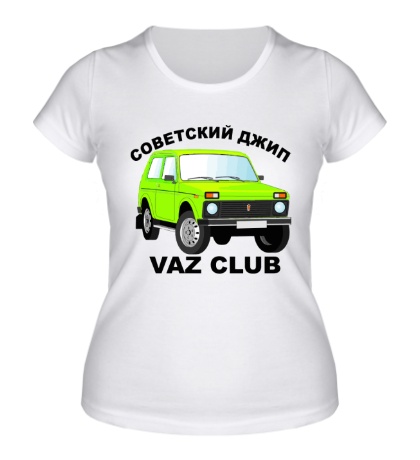 Женская футболка ВАЗ, советский джип