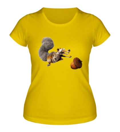 Женская футболка Скрэт и орех