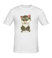 Мужская футболка Пушистый котенок