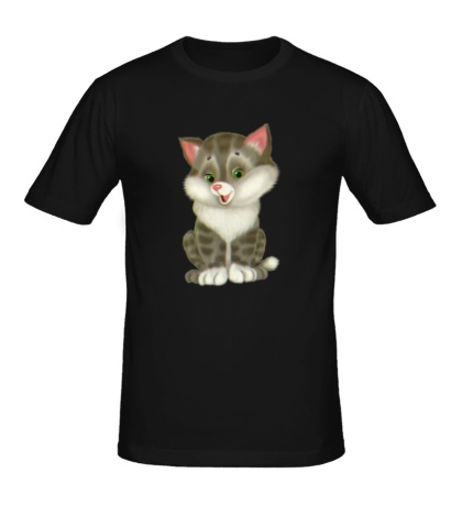 Мужская футболка Пушистый котенок