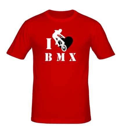 Мужская футболка I love BMX