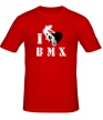 Мужская футболка «I love BMX» - Фото 1