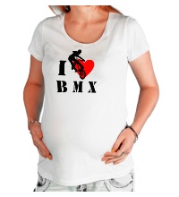 Футболка для беременной I love BMX