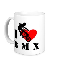 Керамическая кружка I love BMX