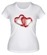 Женская футболка «Сердечки карабины» - Фото 1