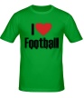 Мужская футболка «I love football» - Фото 1