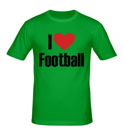 Мужская футболка «I love football»