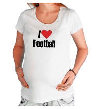 Футболка для беременной I love football