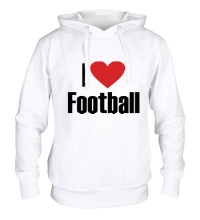 Толстовка с капюшоном I love football