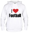 Толстовка с капюшоном «I love football» - Фото 1