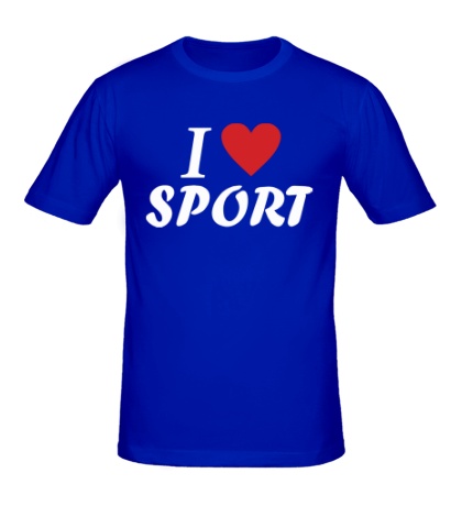 Мужская футболка «I love sport»