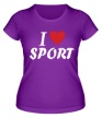 Женская футболка «I love sport» - Фото 1