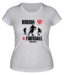 Женская футболка «Russia football team» - Фото 1