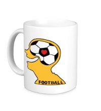 Керамическая кружка Обожаю футбол