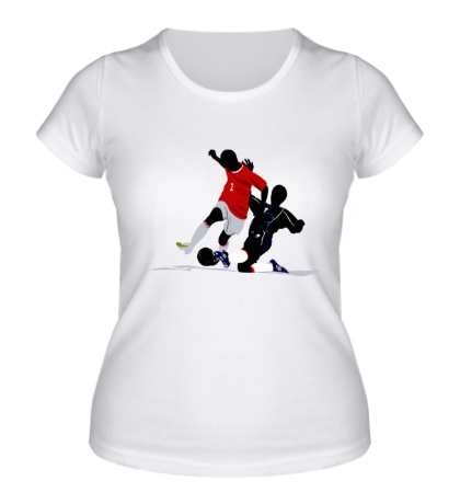 Женская футболка «Футболисты»