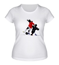 Женская футболка Футболисты