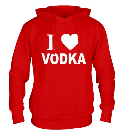 Толстовка с капюшоном «I love vodka»