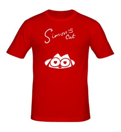 Мужская футболка «Влюбленный Simons Cat»