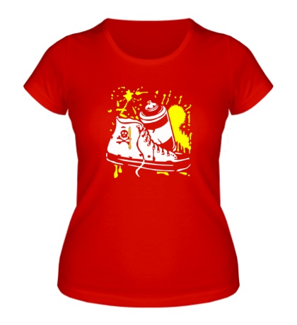 Женская футболка «Баллон и кеды»
