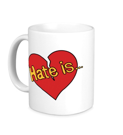Керамическая кружка «Hate is...»
