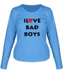 Женский лонгслив «I love bad boys» - Фото 1