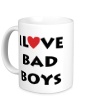 Керамическая кружка «I love bad boys» - Фото 1